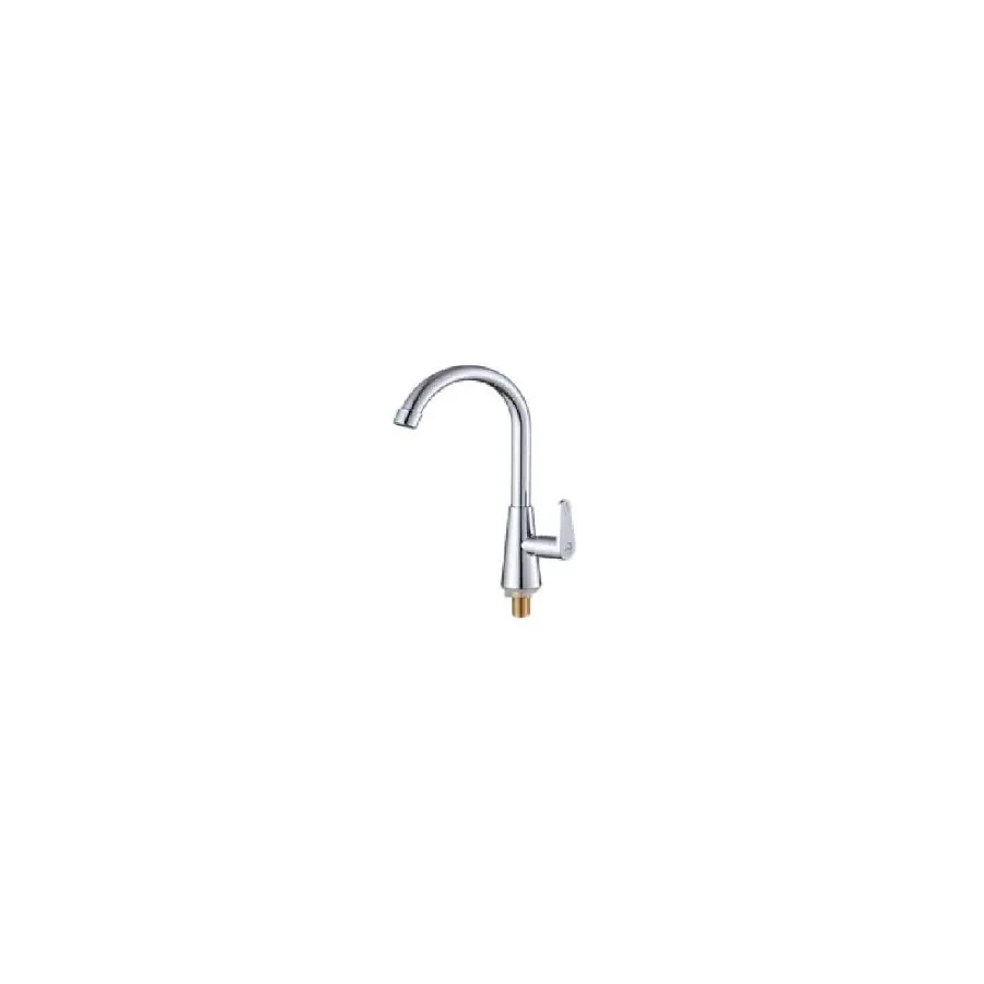 Electroplated single cold water faucet, 430 stainless steel bend, ABS body wrench, copper-plated inlet pipe, all new materials.