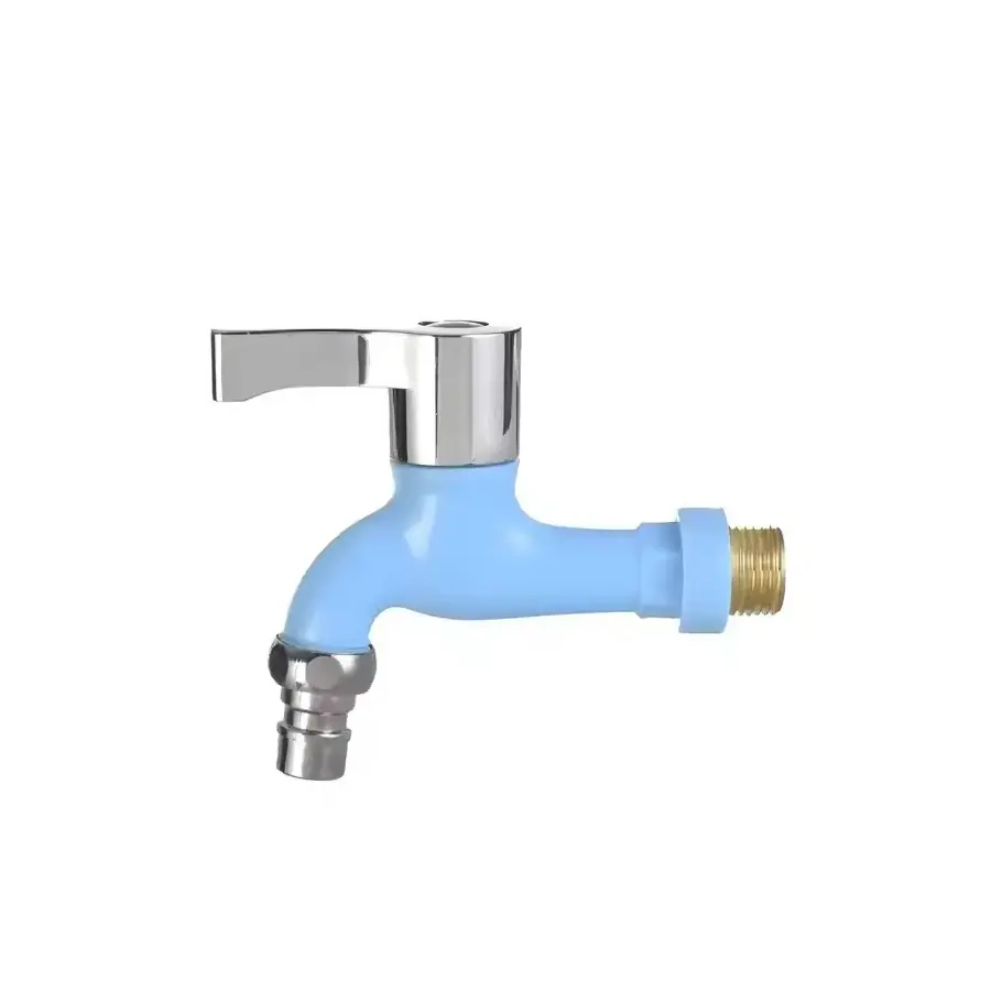 PPR Long Jomoo Faucet with Spout, Colored Electroplated Single-Sided Handle and Spout, Iron Connector