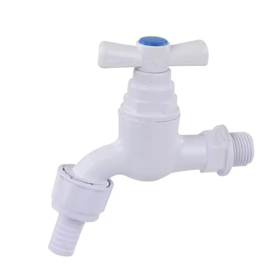 Slow-Opening PVC Flat Mouth Large Belly Faucet, Butterfly Handle